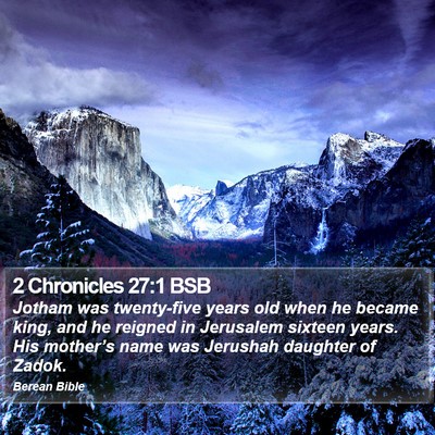 2 Chronicles 27:1 BSB Bible Verse Image