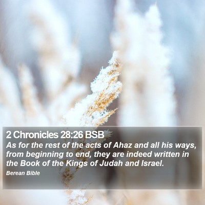 2 Chronicles 28:26 BSB Bible Verse Image