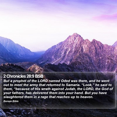 2 Chronicles 28:9 BSB Bible Verse Image