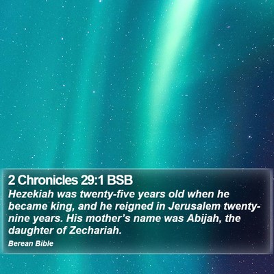 2 Chronicles 29:1 BSB Bible Verse Image