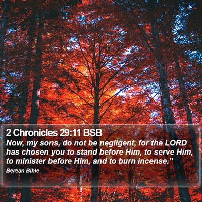 2 Chronicles 29:11 BSB Bible Verse Image