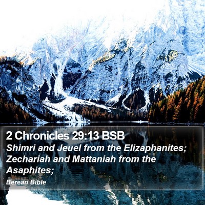 2 Chronicles 29:13 BSB Bible Verse Image