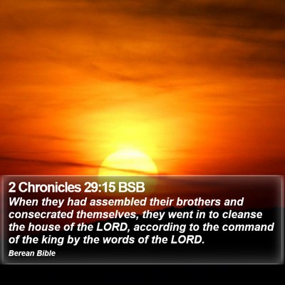 2 Chronicles 29:15 BSB Bible Verse Image