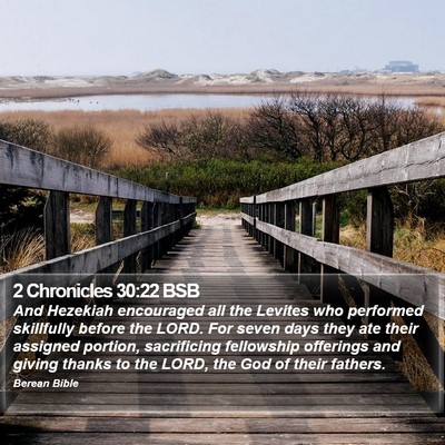 2 Chronicles 30:22 BSB Bible Verse Image
