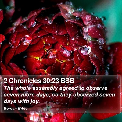 2 Chronicles 30:23 BSB Bible Verse Image