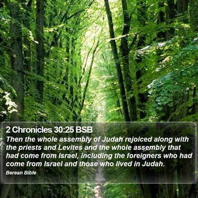 2 Chronicles 30:25 BSB Bible Verse Image