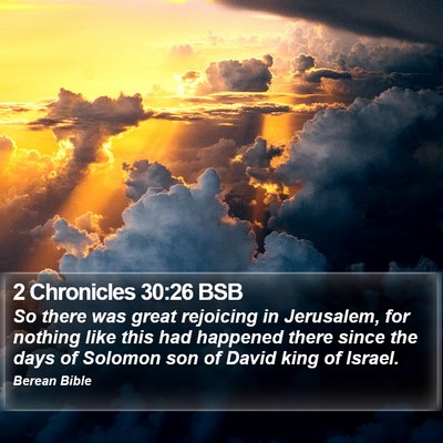 2 Chronicles 30:26 BSB Bible Verse Image