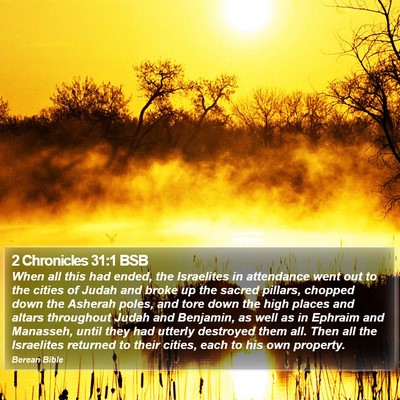 2 Chronicles 31:1 BSB Bible Verse Image