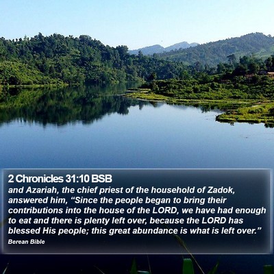 2 Chronicles 31:10 BSB Bible Verse Image