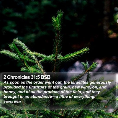 2 Chronicles 31:5 BSB Bible Verse Image