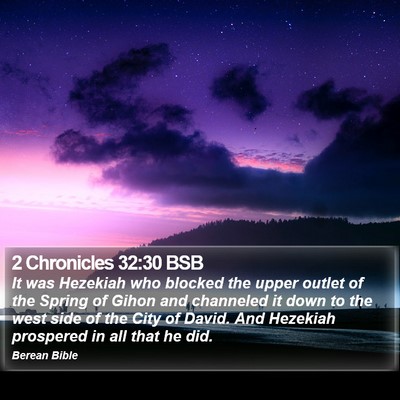 2 Chronicles 32:30 BSB Bible Verse Image