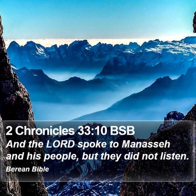 2 Chronicles 33:10 BSB Bible Verse Image