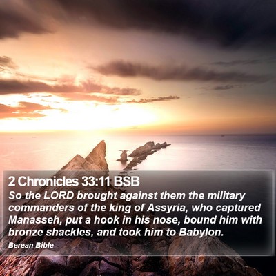 2 Chronicles 33:11 BSB Bible Verse Image
