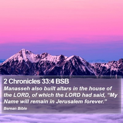 2 Chronicles 33:4 BSB Bible Verse Image