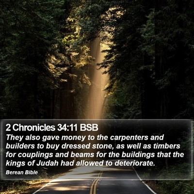 2 Chronicles 34:11 BSB Bible Verse Image