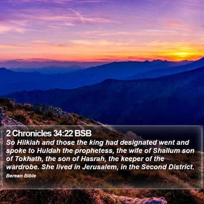 2 Chronicles 34:22 BSB Bible Verse Image