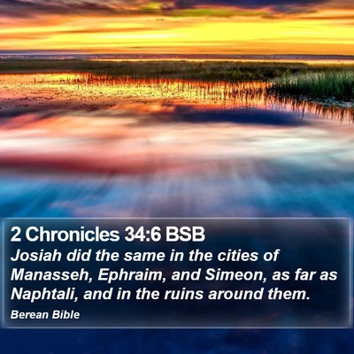 2 Chronicles 34:6 BSB Bible Verse Image