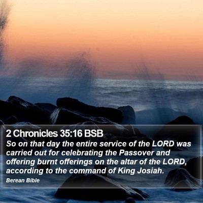 2 Chronicles 35:16 BSB Bible Verse Image