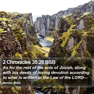 2 Chronicles 35:26 BSB Bible Verse Image