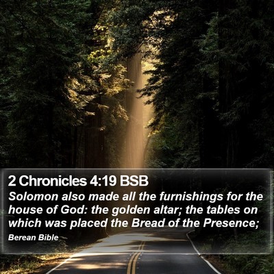 2 Chronicles 4:19 BSB Bible Verse Image