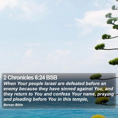 2 Chronicles 6:24 BSB Bible Verse Image