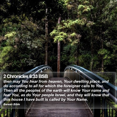 2 Chronicles 6:33 BSB Bible Verse Image