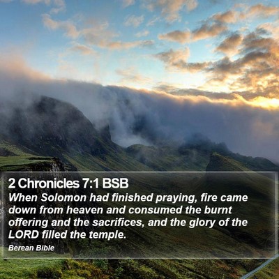 2 Chronicles 7:1 BSB Bible Verse Image