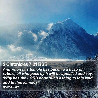 2 Chronicles 7:21 BSB Bible Verse Image