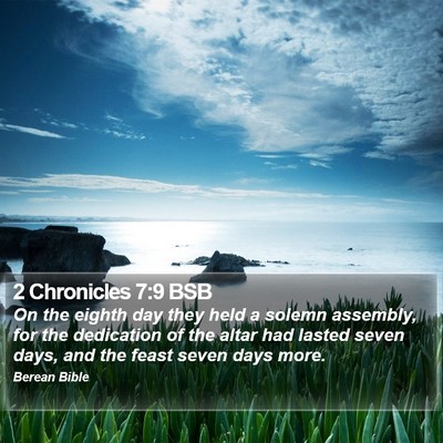 2 Chronicles 7:9 BSB Bible Verse Image