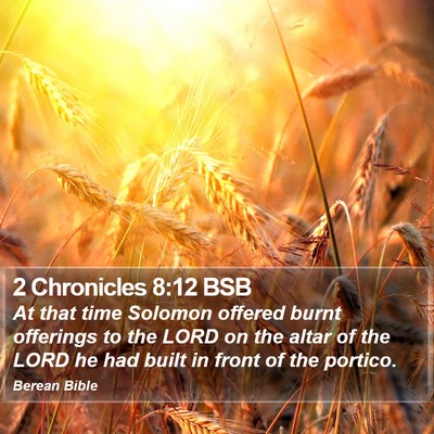 2 Chronicles 8:12 BSB Bible Verse Image