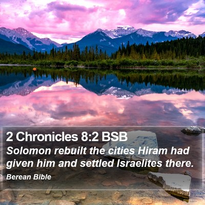 2 Chronicles 8:2 BSB Bible Verse Image