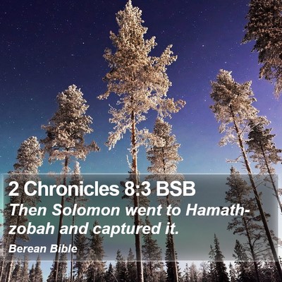2 Chronicles 8:3 BSB Bible Verse Image