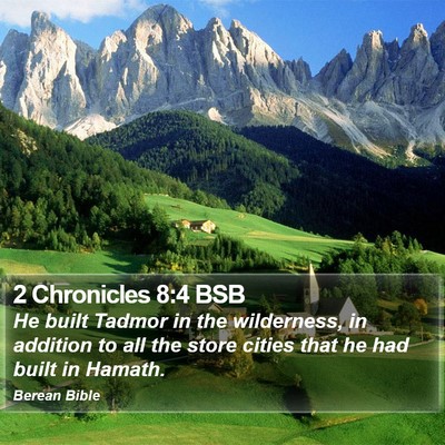 2 Chronicles 8:4 BSB Bible Verse Image