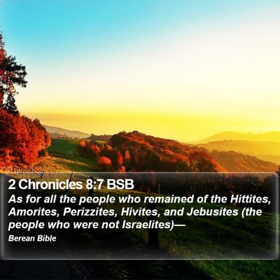 2 Chronicles 8:7 BSB Bible Verse Image