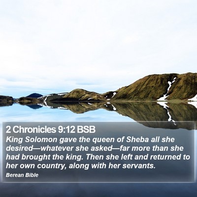 2 Chronicles 9:12 BSB Bible Verse Image