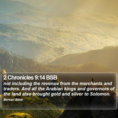 2 Chronicles 9:14 BSB Bible Verse Image