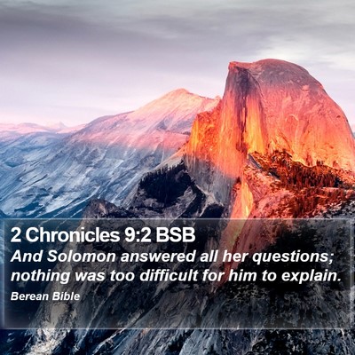 2 Chronicles 9:2 BSB Bible Verse Image