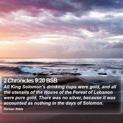 2 Chronicles 9:20 BSB Bible Verse Image