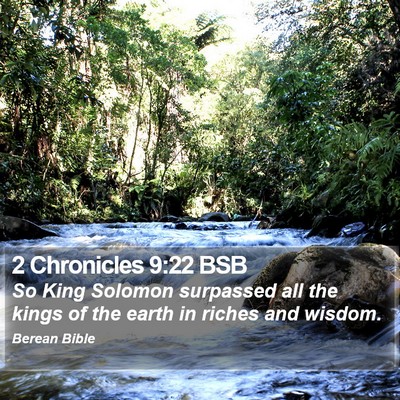 2 Chronicles 9:22 BSB Bible Verse Image