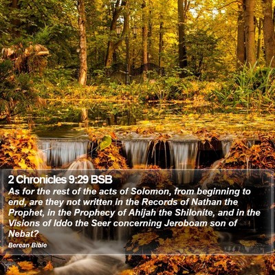 2 Chronicles 9:29 BSB Bible Verse Image