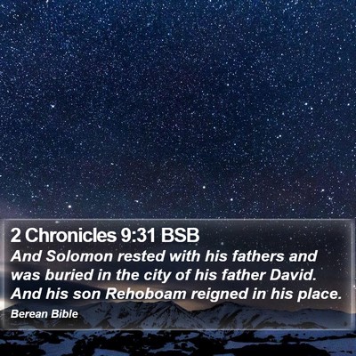 2 Chronicles 9:31 BSB Bible Verse Image