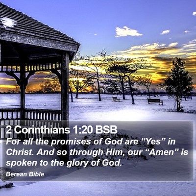 2 Corinthians 1:20 BSB Bible Verse Image