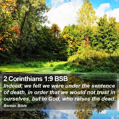 2 Corinthians 1:9 BSB Bible Verse Image