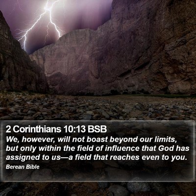 2 Corinthians 10:13 BSB Bible Verse Image