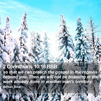 2 Corinthians 10:16 BSB Bible Verse Image