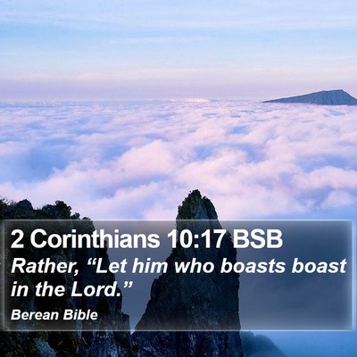 2 Corinthians 10:17 BSB Bible Verse Image