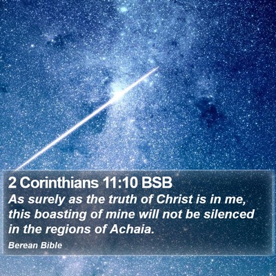 2 Corinthians 11:10 BSB Bible Verse Image