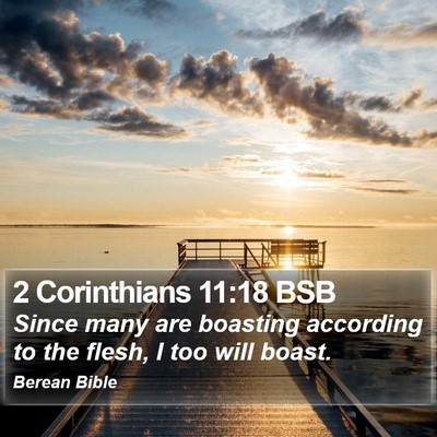 2 Corinthians 11:18 BSB Bible Verse Image