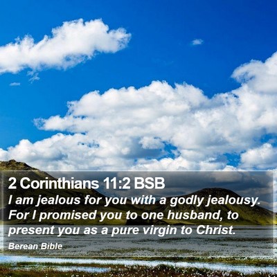 2 Corinthians 11:2 BSB Bible Verse Image