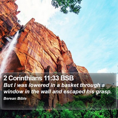 2 Corinthians 11:33 BSB Bible Verse Image